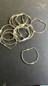 lot 16073 image: Metal Book Binding Rings - Set of 12