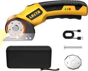 lot 16075 image: LKCTB Electric Scissors, Cardboard Cutter, With LED Light, High-Efficiency Brushless Motor, 3250mAh Battery, Tungsten Steel Blade, Suitable for Cloth