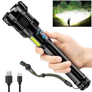 lot 16083 image: ANKRA 990000 High Lumens Flashlights Rechargeable with COB Work Light Super Bright LED Flashlight Zoomable&14 Modes &Waterproof Tactical Flashlight for Emergencies,Camping,Hiking,Outdoor,Indoor