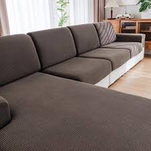 lot 1029 image: Qianmew Large Stretch Sofa Cover - Brown