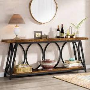 lot 3864 image: Black console table