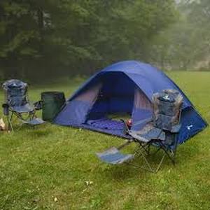 lot 3865 image: Wakeman Outdoors 5P Tent Manual Camping Set