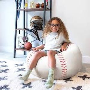 lot 7544 image: Big Joe Baseball Bean Bag Chair