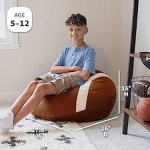 lot 7545 image: Big Joe Football Style Bean Bag Chair