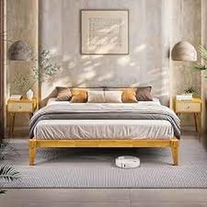 lot 7555 image: Vietnamese Made Bed Frame F1013B-014-BK (stock photo may not be exact-actual product is black)