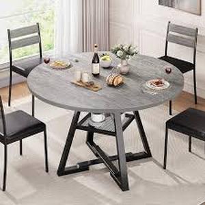 lot 7613 image: Joco Grey Round Side Table Model Y-JOC-C-1617