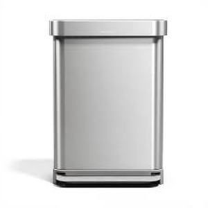 lot 7620 image: Aluminum Step Trash Can