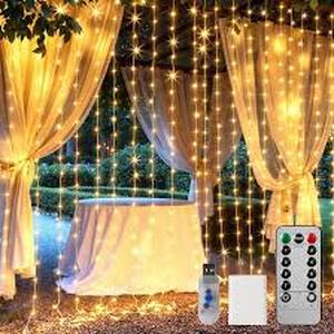 lot 9992 image: Brightown Color Changing LED Curtain String Lights