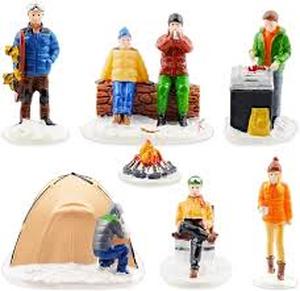 lot 10479 image: Winter Camping Scene Miniature Set