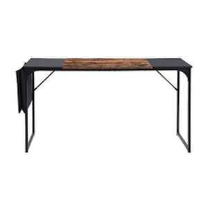lot 11993 image: Modern Computer Desk With Storage Black Metal Frame Black Wooden Top