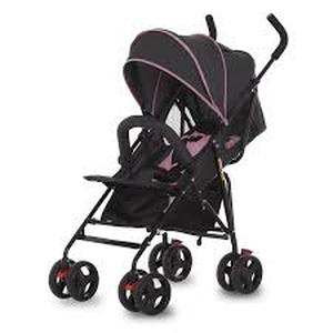 lot 13415 image: Baby Stroller Black with Pink Accents