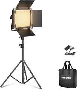 lot 13442 image: LED Photography Light Panel with Stand Mount