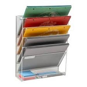 lot 15354 image: Wall Mounted Metal Mesh Office Desk Organizer