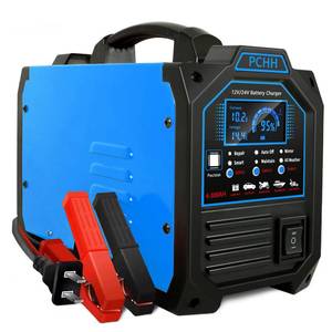 lot 1059 image: PCHH 12V 24V Car Battery Charger Heavy Duty, 0-15A Automatic Battery Maintainer, Smart Trickle Charger with Auto Shutoffs, Repair, Winter Mode, for Automotive Car Truck Motorcycle Lawn Mower Boat AGM