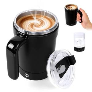lot 1061 image: Automatic Magnetic Stirring Coffee Mug,Temperature Display, Automatic Stirring Coffee Mug with Lid,Rechargeable Automatic Mixing Cup,for Office School(BLACK)