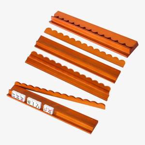 lot 1069 image: Wintogo Wood Mahjong Racks with Scalloped Magnetic Pushers �� Set of 4 Ayous Wood 17 Mahjong Tile Holders, Lightweight Wooden Mahjong Racks for American Mahjong Accessories & Tile Organizing