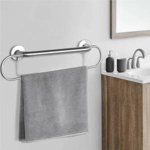 lot 1080 image: 16 inch Grab Bar with 25 inch Towel Rack, Shower Grab Bar for Seniors, Safety Bars for Bathroom with Towel Holder, Wall Mount Grab Bar, Stainless Steel Support up to 500LBS