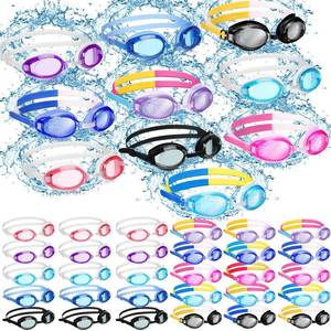 lot 1082 image: Macarrie 50 Pack Swim Goggles for Kids Bulk Child Swimming Goggles Gifts Anti-fog No Leaking Swim Glasses for Boys Girls Adults Men Women(Classic)