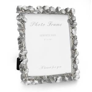 lot 1532 image: Cuspin gold not silver 8x10 Picture Frame, Vintage Silver Ornate Leaf Textured Hand-Crafted Resin with Glass Front Antique Photo Frame for Tabletop Display, Retro Design Home Decor
