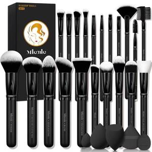 lot 2234 image: Makeup Brushes Set, Mlemle Professional 26 Pcs Makeup Kit, Include Powder Foundation Concealers Blush Eye shadows Eyebrow 21 Pcs Makeup Brushes and 2 Powder Puff, 3 Makeup Sponge(A01-Black)