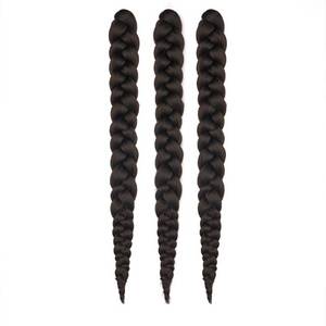 lot 2249 image: Dosso Beauty 3 Pack Hypoallergenic Pre-Stretched Braiding Hair, 28 Inches, Itch-Free, Fast Drying, Hot Water Set, Light-weight-85g, Natural Looking color-(#4)