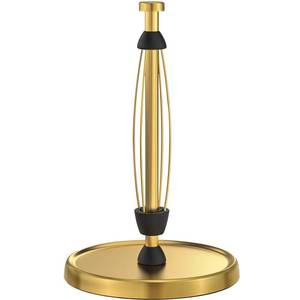 lot 4126 image: Paper Towel Holder Countertop, Gold Kitchen Accessories Decor, Stainless Steel, Weighted Base, Gold, Paper Towel Roll Holder Stand with Ratchet Mechanism for Kitchen Bathroom Farmhouse Essentials