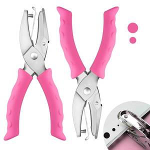 lot 4129 image: 2 PCS Hole Punch, Diameter 14 and 18 Single Hole Punch, with Pink Soft Grip Hole Puncher Single, for Home, Office and Study, Suitable for Various Cardboard, Labels, and Scrapbooks