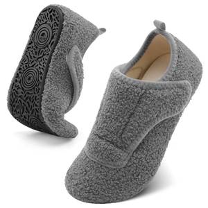 lot 4140 image: BARERUN Warm Diabetic Socks for Swollen Feet - Wide Width Shoes for Diabetic Neuropathy - Grey - 11.5-12.5 Women, 10-10.5 Men