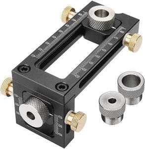 lot 4141 image: SITOPPY Drill Guide Dowel Hole Jig Woodworking Tool 2in1 Multifunctional Screw Hole Drilling Guide for Standing and Horizontal Plates