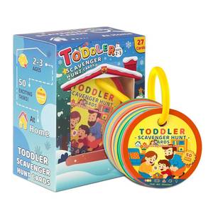 lot 4153 image: giftoria Home Scavenger Hunt Cards 50 Toddler Indoor Find & Learn Activities  Fun Educational Games for 3-5 Year Olds  Preschool Boys & Girls Early Development (Indoor)