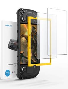 lot 4172 image: JSAUX 2-Pack Anti Glare Screen Protector for Steam Deck, 9H Hardness Matte Tempered Glass for Steam Deck OLED with Guiding Frame, Scratch Resistant, Comes with Toolkits