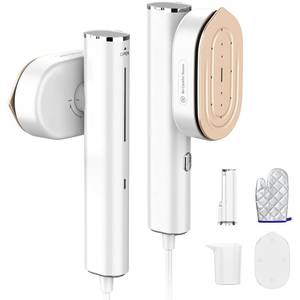 lot 4176 image: HULMAY Travel Steamer for Clothes,2-in-1 Steam Iron for Clothes,1200W Handheld Steamer 10s Heat-Up,Garment Steamer Fast Wrinkle Removal,Portable Steamer for travel and home(110-120V)