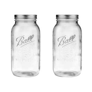 lot 4208 image: Ball 64 ounce Jar, Wide Mouth, Set of 2