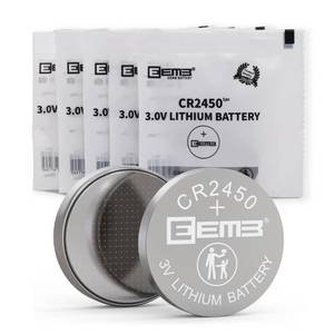 lot 4209 image: EEMB CR2450 Battery CR 2450 3v Lithium Coin Cell Batteries Long Lasting Power 650mAh for Car Key Fobs, Car Remote, Watches, Flameless Candles & Smart Devices (5 Pack)