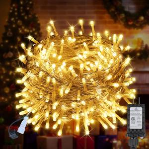 lot 4222 image: 70FT 200LED Christmas String Lights Plug in, Outdoor Indoor Connectable Twinkle Fairy Lights with Timer and 8 Modes, Christmas Tree Lights for Garden Party Wedding Christmas Decoration, Warm White