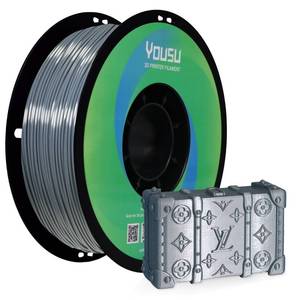 lot 5810 image: YOUSU Silk TPU Filament 1.75mm,3D Printer Filament TPU95A Flexible Soft Rubber, 1kg Spool (2.2 lbs), Dimensional Accuracy - 0.02 mm,Silk TPU Silver