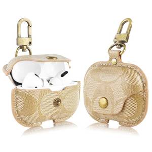 lot 6009 image: for AirPods Pro 3 Case, Leather Cute Full Body Shockproof Protective Cover for AirPods Pro 3nd Generation Case for Women Men, Drop Protection (A)