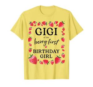 lot 6029 image: Port and company size M Gigi of The Berry First Birthday Girl Sweet One Strawberry T-Shirt