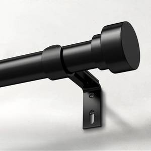 lot 6061 image: IFELS Heavy Duty Curtain Rods for Windows 66 to 120 Inch,1 Inch Adjustable Black Curtain Rod with Easy Installation and Modern Design,Decorative Long Drapery Rods with Metal Finials (A1,Black,30-120)