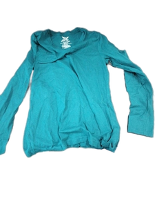 lot 6439 image: Faded Glory Teal Long Sleeve T-Shirt Size 4-6