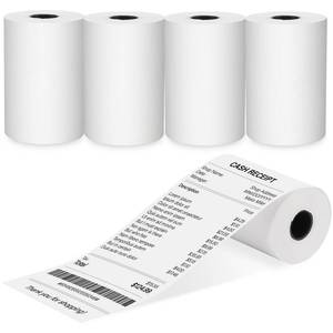 lot 6449 image: (5 Rolls) 2 14 x 50 Thermal Receipt Paper Rolls, POS Cash Register Paper Rolls, BPA Free 2.25x50ft Long Per Thermal Paper Receipt