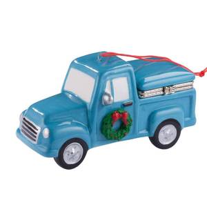 lot 6450 image: HOLIDAY PEAK Vintage Truck with Tree Trinket Box�� Surprise Ornament Box Fill to Gift Money, Jewelry, Engagement Ring