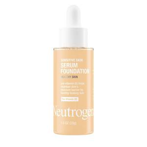 lot 6451 image: Neutrogena Healthy Skin Sensitive Skin Serum Foundation with Pro-Vitamin B5, Color Correcting & Pore Minimizing Liquid Foundation & Face Serum, Buildable Coverage, Light 03, 1 oz