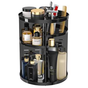 lot 6452 image: Jiavarry Rotating Makeup Organizer for Vanity, 360 Spinning Skincare Organizers with Adjustable Trays, Make Up Desk Storage Carousel Rack, Cosmetic Display Cases for Dresser Bathroom Countertop