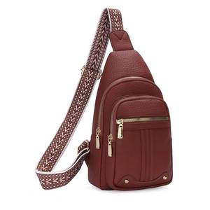 lot 6475 image: GAEKEAO Sling Bag for Women Crossbody Bags Fanny Pack Vegan Leather Chest Bag Travel Shoulder Belt Purse Backpack Gifts