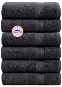 lot 9443 image: KAHAF COLLECTION 100% Cotton Bath Towels, 24x48 Pack of 6 Towels, Quick Dry, Highly Absorbent, Soft Feel Towel, Gym, Spa, Bathroom, Shower, Pool, Luxury Soft Towels (Grey, 24x48-6 Pack)