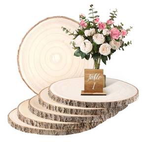 lot 9998 image: Wood Slices 6 Pack 9-10.5 Inch Large Wood Rounds Natural Wood Slices for Centerpieces,Wedding&BabyShower,Table Decorations,Crafts,DIY,Arts