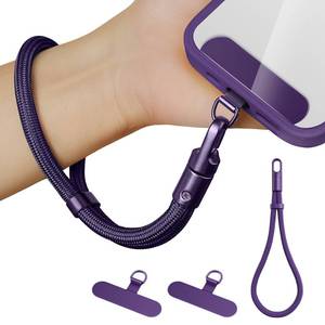 lot 10037 image: XCHKRM Cell Phone Lanyard,Phone Wrist Strap,2 Pcs Metal Patch for Women and Men Hands-Free Anti Theft Wristlet