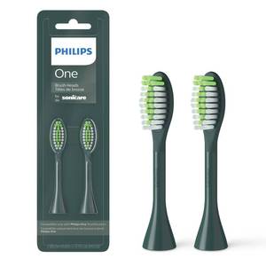 lot 10049 image: Philips One by Sonicare 2pk Brush Heads, Sage BH102208