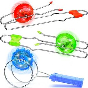 lot 10059 image: Stocking Stuffers for Kids Toys Boys 3pcs Light Up Gyro Wheel Toy Birthday Gifts for Men, Magic Rail Twirler Magnetic Yoyo Spinner Sensory Fidget Toys for Kids Ages 3-5-7 4-8-12 Year Old Boys & Adults